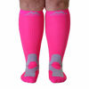 Picture of 2XL Mojo Compression Socks 20-30mmHg Full Calf Compression Stockings Hot Pink Size XXL