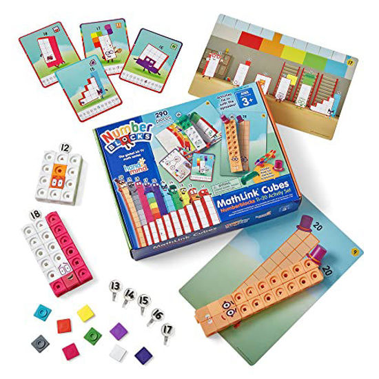 Picture of hand2mind Numberblocks MathLink Cubes 11-20 Activity Set, 30 Numberblocks Activities Linked to TV Episodes, 155 NumberBlocks MathLink Cubes, Numberblocks Toys, Math Cubes, Homeschool Supplies