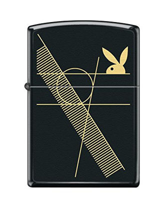 Picture of Zippo Playboy Laser Mark Pocket Lighter, Black Matte