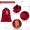 Picture of Aneco 15 Packs Christmas Buffalo Plaid Gift Bags with Drawstring Xmas Stocking Bags with 24 Pieces Kraft Tags for Gift Wrapping, Daily use, Assorted sizes