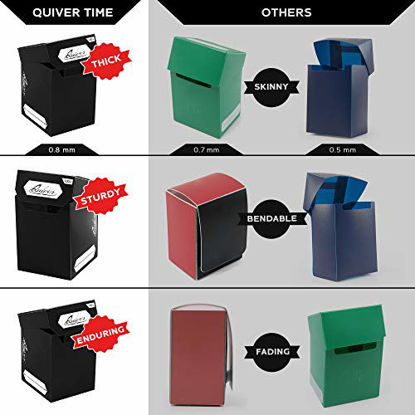 Picture of Quiver Time 100+ Deck Blocks with 2 Dividers / Box - Set of 5 Boxes - White, Black, Blue, Red & Green
