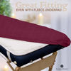 Picture of London Linens Extra Thick 3 Piece Set Massage Table Sheets Set - 100% Natural Cotton Flannel - Includes Massage Table Cover, Massage Fitted Sheet, and Massage Face Rest Cover (Burgundy)