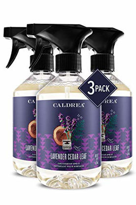 Picture of Caldrea Multi-surface Countertop Spray Cleaner, Made with Vegetable Protein Extract, Lavender Cedar Leaf, 16 oz, 3 Pack