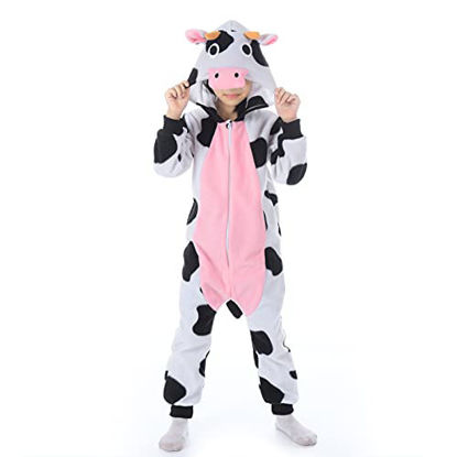 Picture of Animal Cow Onesie Costume for Kids Boys Girls Cosplay Pajamas Outfit
