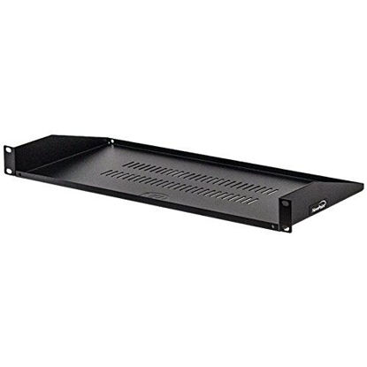 Picture of NavePoint Cantilever Server Shelf Vented Shelves Rack Mount 19 Inch 1U Black 8 Inches (210mm) deep
