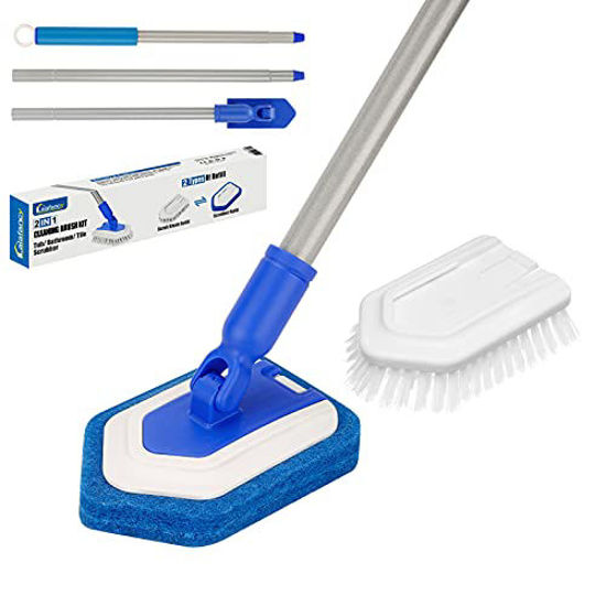 Adjustable Bathroom Long-handled Brush To Scrub Toilet Bath Brush Ceramic  Tile Floor Bathroom Bathtub Tile Cleaning Brush New