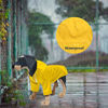 Picture of Morezi Dog Zip Up Dog Raincoat with Hood, Rain/Water Resistant, Adjustable Drawstring, Pocket Design, Stylish Premium Dog Raincoats - Size XS to XXL Available - Yellow - S