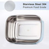Picture of Lille Home Premium Stainless Steel Food Containers/Bento Lunch Box With Anti-Slip Exterior, Set of 3, 470ML, 900ML,1.4L, Leakproof, BPA Free, Portion Control, Blue