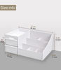 Picture of Makeup Organizer for Vanity, Desk Cosmetics Organizer with Drawers for Lipsticks, Lotions, Jewelry, Nail Care, Skincare, Ideal for Bedroom and Bathroom Countertops-White