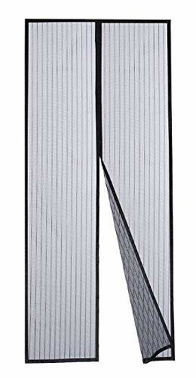 Picture of DOOREASY Magnetic Screen Optional Sizes Fly Screen Door, Full Frame Loop Sewn Polyester Mesh, Add-on Magnets and Weight Bars, No Slightest Gap (Fits Doors Up to 28"x79")