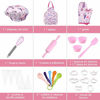 Picture of Anpro Complete Kids Cooking and Baking Set - 27 Pcs Includes Aprons for Girls, Chef Hat, Mitt & Utensil to Dress Up Chef Costume Career Role Play for 8-12 Years Girls