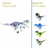 Picture of 10pcs Dinos Toy, Included 2 Large Size Buildable Dinosaur Building Block Figures with Movable JawsIndominus Rex, Baryonyx