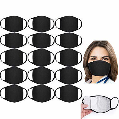Picture of 15Pcs Unisex Dust Mouth Covering-Reusable Cotton Comfy Breathable Washable Material Outdoor Fashion Protections Warm Windproof for Man and Woman