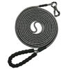 Picture of NTR 50FT Long Dog Leash, Black Rope Dog Leash with Swivel Lockable Hook and Comfortable Padded Handle, Dog Training Leash Lead for Walking, Hunting, Camping, Backyard for Small Medium and Large Dogs