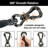 Picture of NTR 50FT Long Dog Leash, Black Rope Dog Leash with Swivel Lockable Hook and Comfortable Padded Handle, Dog Training Leash Lead for Walking, Hunting, Camping, Backyard for Small Medium and Large Dogs