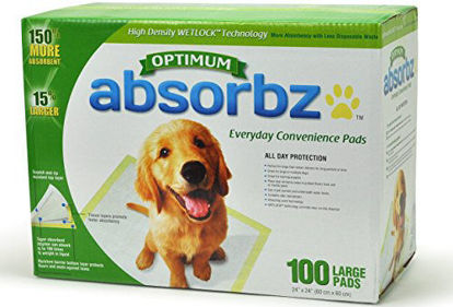 Picture of Absorbz Optimum Training Pads for Dogs, 100 ct. Large 24"x24" Pads