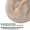 Picture of PetAmi Donut Dog Bed for Medium Dog, Round Calming Puppy Bed, Cat Bed Cuddler, Faux Fur Dog Pillow, Washable Pet Bed, Anti Anxiety Fluffy Plush Soft Cushion Bed for Small Dogs, Taupe 30"