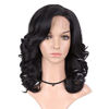 Picture of Lady Miranda Loose Wave Lace Part Wig Pure Color Nature Curly Synthetic Heat Resistant Weave Full Wigs for Women(Black)