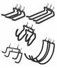 Picture of POETISKE Pegboard Set Hooks Hangers 10pc Black Firearm Drill Cord Holder Fits for 1/4" Peg Board Hanging Power Tool Hammer Utility Garage Storage