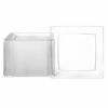 Picture of Clear Square Plates Set by Oasis Creations - 9" - 50 Count - Premium Hard Clear Plastic - Disposable and Reusable - Dinner Plates - Salad Plates - Party Plate Set - Weddings, Parties, Events & More!