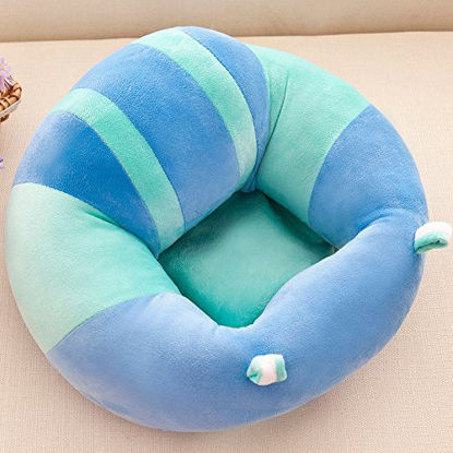 Picture of Baby Support Seat Sofa Plush Soft Animal Shaped Baby Learning to Sit Chair Keep Sitting Posture Comfortable Infant Sitting Chair for 3-12 Months Baby (Blue)