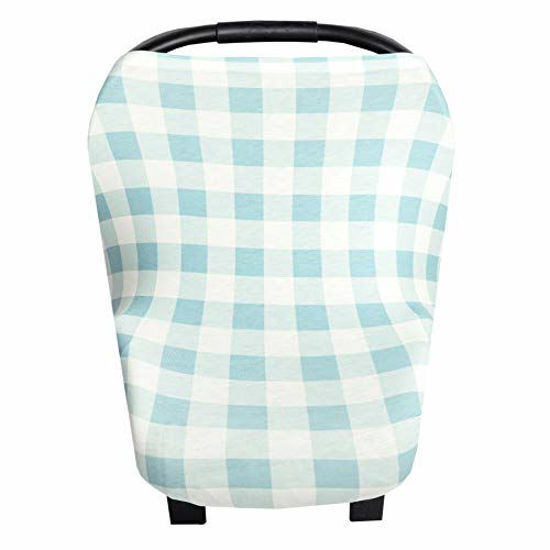Picture of Baby Car Seat Cover Canopy and Nursing Cover Multi-Use Stretchy 5 in 1 Gift"Lincoln" by Copper Pearl