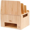 Picture of MobileVision Bamboo Charging Station Stand and Multi Device Organizer Charging Dock