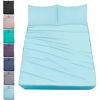 Picture of Mejoroom California King Bed Sheets Set 15 Inches Deep Pocket 1800 Thread Count Percale California King Sheets Super Soft and Comforterble Wrinkle Free & Fade Resistant(California King,Aqua)