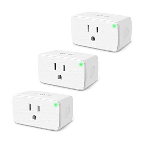 VOCOlinc Smart Plug, Mini WiFi Outlet Socket Works with HomeKit Alexa Google Home Nest Hub, Voice Control, Remote Access, Timer, No Hub Required, 15A