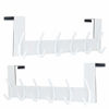 Picture of SKOLOO Over The Door Hook Hanger- 6 Hooks, Stainless Steel Door Hook, Over Door Rack for Hanging Coats Clothes Hats Robes, White