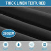 Picture of H.VERSAILTEX Linen Textured Table Cloths Rectangle 60 x 84 Inch Premium Solid Tablecloth Spill-Proof Waterproof Table Cover for Dining Buffet Feature Extra Soft and Thick Fabric Wrinkle Free, Black