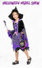 Picture of #NA Girls Light-up Witch Halloween Costumes Kids Fancy Dress Set (Purple, 4-6 Years