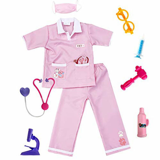 GetUSCart Kids Animal Doctor Role Play Costume Veterinarian Pretend