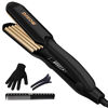 Picture of Crimping Iron Hair Crimper for Hair DSHOW Hair Waver Volumizing Crimper with Titanium Ceramic Plates Styling Tools for Women Girls (Gold)