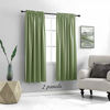 Picture of DONREN 72 Inch Sage Green Blackout Curtains for Craft Room - Thermal Insulated Room Darkening Rod Pocket Curtains (Set of 2 Panels,52 Inch Width)