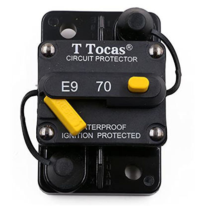 T Tocas 32V DC Circuit Breaker Fuse Inverter with Manual Reset Button Switch Fuse 12vdc 10A 