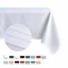 Picture of maxmill Jacquard Table Cloth Waving Pattern Water Resistant Wrinkle Resistance Oil Proof Heavy Weight Soft Tablecloth for Kitchen Dinning Tabletop Decoration Oblong 60 x 140 Inch White