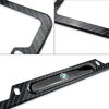 Picture of 2PCS Gloss Black Carbon Fiber Patterned Matte Black Metal License Plate Frame for BMW , Accessories for BMW , License Plate Frame with Screw and Caps to Personalize License Plate Frame
