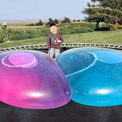 Picture of 47 Inch Giant Water Bubble Ball ,Water Filled Balls for Kids Inflatable Water-Filled Ball Soft Rubber Ball for Outdoor Beach Pool Party (Pink)