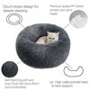 Picture of ZHIXJIA Calming Dog Bed & Cat Bed,Anti-Anxiety Donut Cuddler Dog Bed,Warming Cozy Soft Dog Round Bed for Mini Small Medium Dogs Cats,Fluffy Faux Fur Plush Pet Dog Cat Cushion Bed for Kitty Teddy 24"