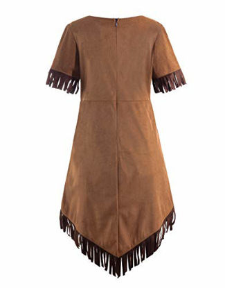 Picture of ReliBeauty Girls Native American Costume Kids Dress Outfit, 6-7/130