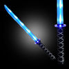 Picture of JOYIN 2 Packs Toys Ninja Swords for Kids with Motion Activated Clanging Sounds Bright Blue and Multi Color Deluxe Play Sword for Halloween Party, Costume Accessories