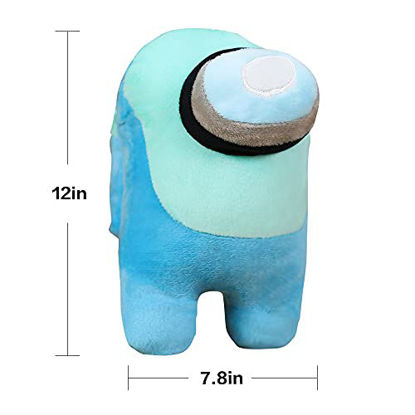 Picture of Among Us Plush Toy 12Inch Cute Stuffed Figure Bulging Eyes Astronaut PlushToy Figure with is The Best Gift for Kids (Blue)
