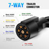 Picture of Nilight 50049R 7Way 8 Feet Heavy Duty 7 Way Plug Inline Trailer Cord for Truck Camper Blade Molded RV Cable Wire Weatherproof & Corrosion Resistant-8FT,2 Years Warranty