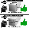 Picture of 3/4 Inch Square Tubing End Cap 100PK (14-20 Gauge Wall Tubing) Plastic Plugs/Square End Caps/Plastic End Caps/Square Plug/Square Plastic Plug/by EZENDS  (100)