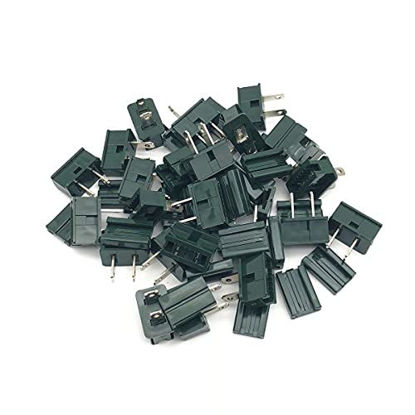 Picture of (25) pack Polarized SPT-1 Male 18 Gauge Dark Green Plug zip plug,Snap On Gilbert Vampire Plugs(SPT-1 Male Plug)