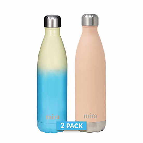 MIRA 12 oz Stainless Steel Vacuum Insulated Water Bottle - Double Walled  Cola Shape Thermos - 24 Hours Cold, 12 Hours Hot - Reusable Metal Water