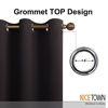 Picture of NICETOWN Drapes for Sliding Glass Door - Thermal Insulated Door Blinds, Patio Door Curtains, Vertical Blinds for Window (Toffee Brown, 100 inches x 84 inches)
