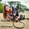 Picture of Leather Dog Leash 6 Foot x 3/4 inch - Strong and Soft Leather Leash for Large and Medium Dogs - Dog Training Leash (Black)
