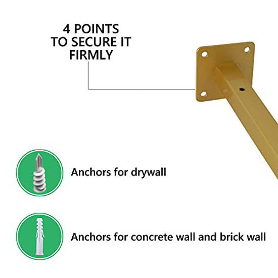 GetUSCart- 6 Pcs Heavy Duty Shelf Brackets 8 Inch Wall Mounted ...